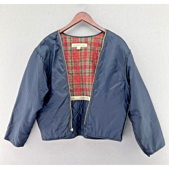 London Fog Other - Vintage London Fog Mens Plaid Zip-In Liner Jacket for Trench Coat Maincoats Sz M